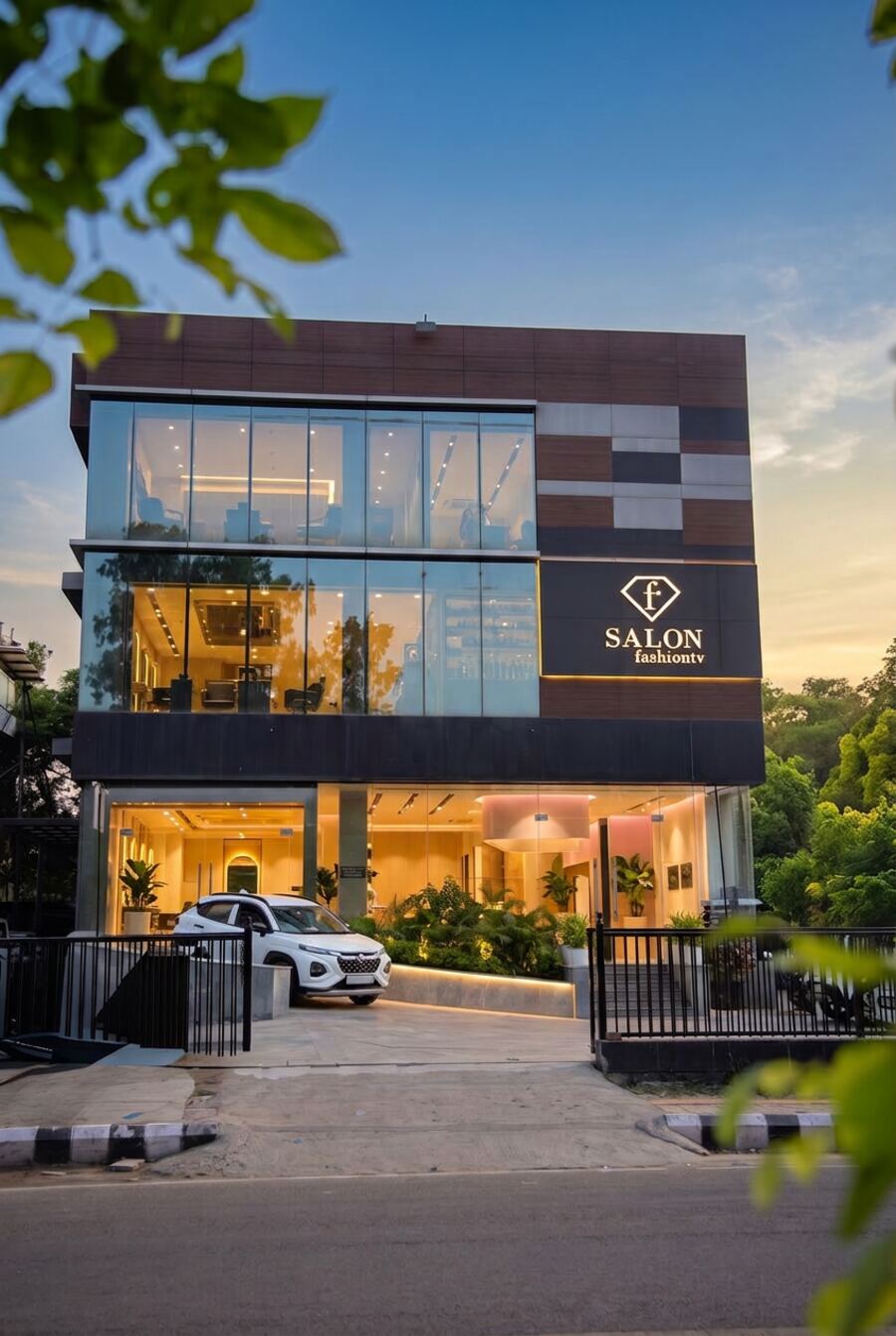 F Salon by FTV storefront on Green Belt Road, Gandhi Nagar, Jammu